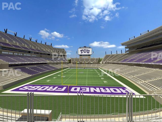 Seating view for Amon G Carter Stadium Section South End Zone Club 2