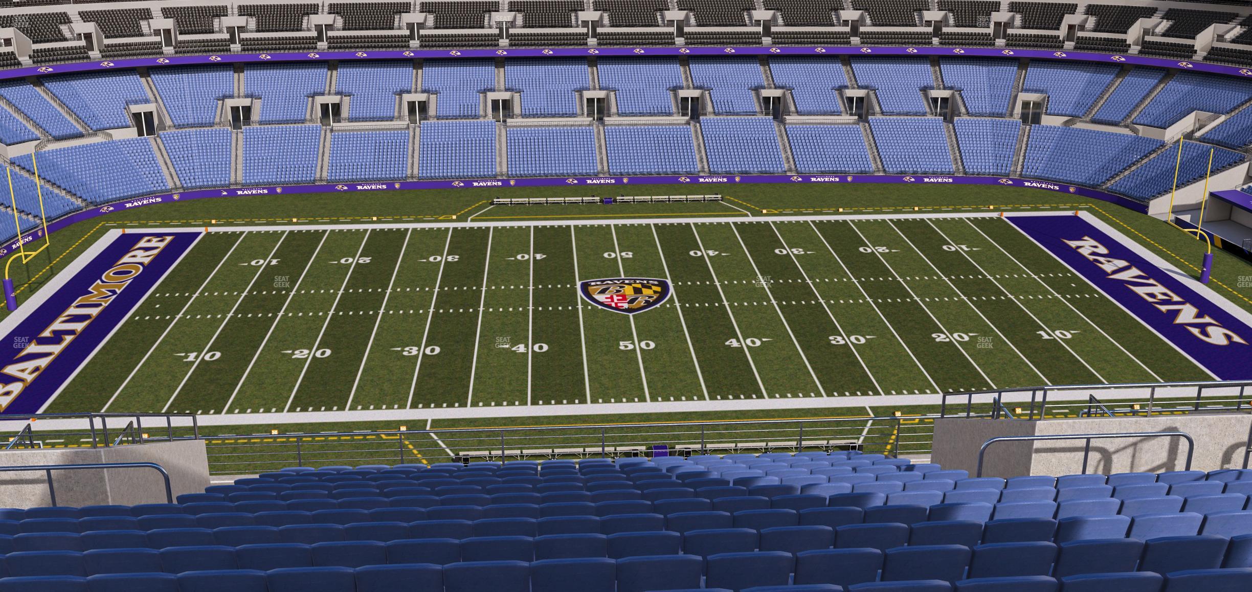 Seating view for M&T Bank Stadium Section 527