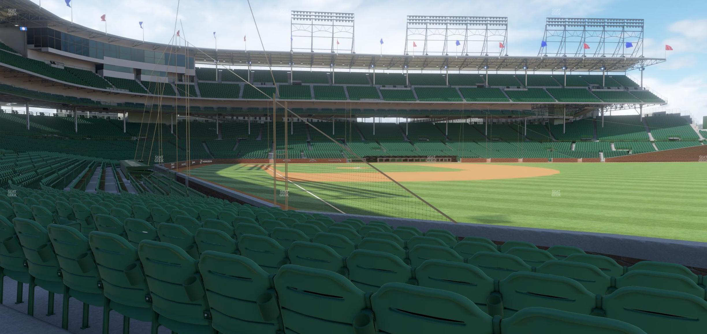 Seating view for Wrigley Field Section Club Box Outfield 32