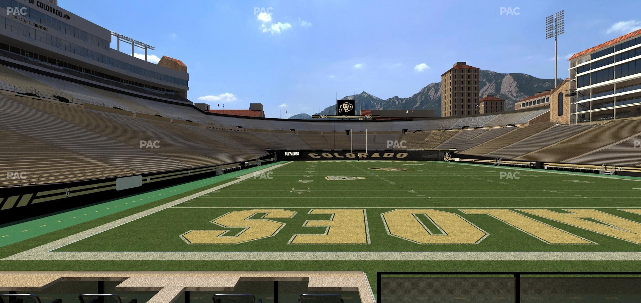 Seating view for Folsom Field Section Loge Box 147