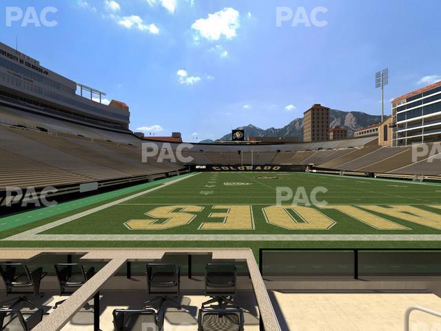 Seating view for Folsom Field Section Loge Box 147