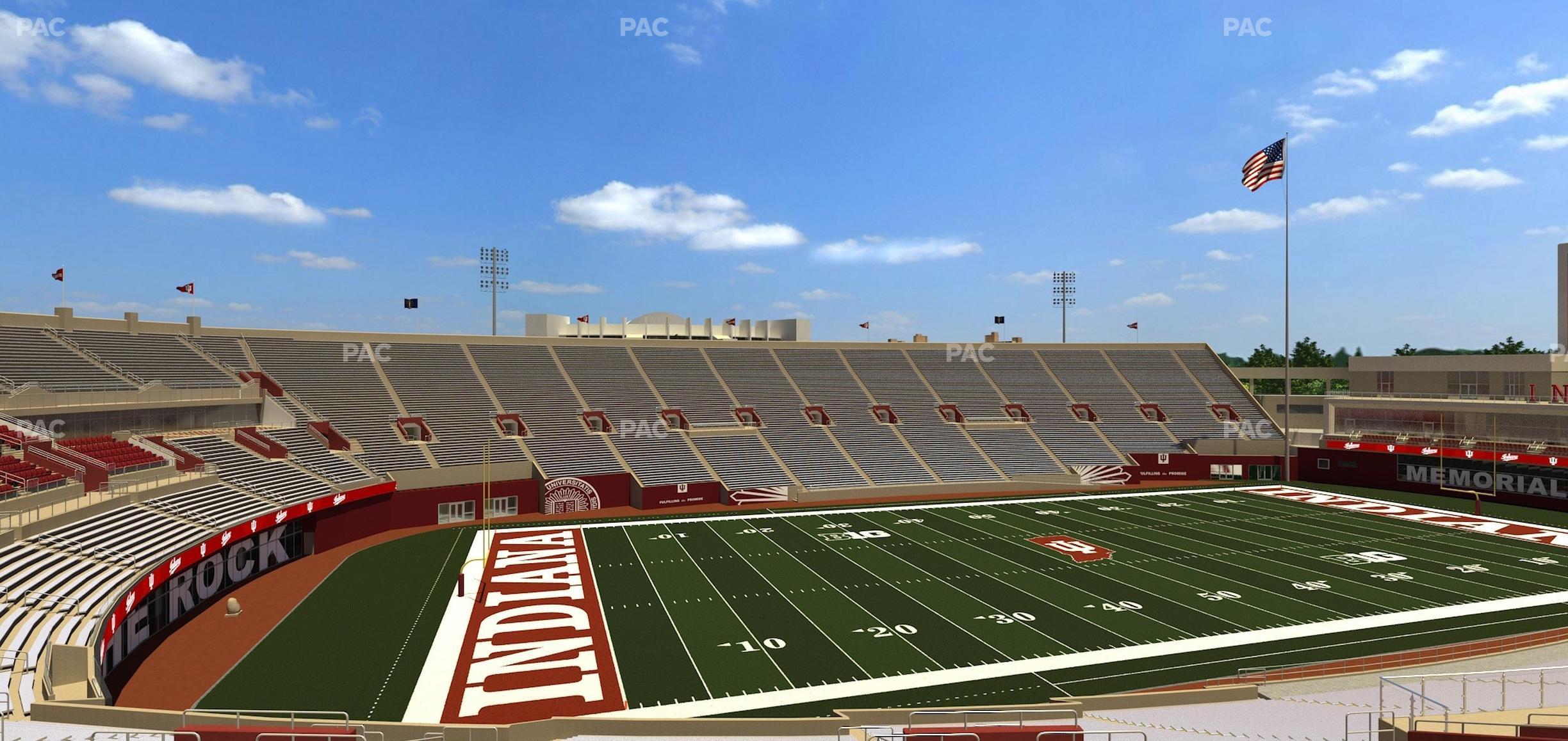 Seating view for Memorial Stadium - Indiana Section 10