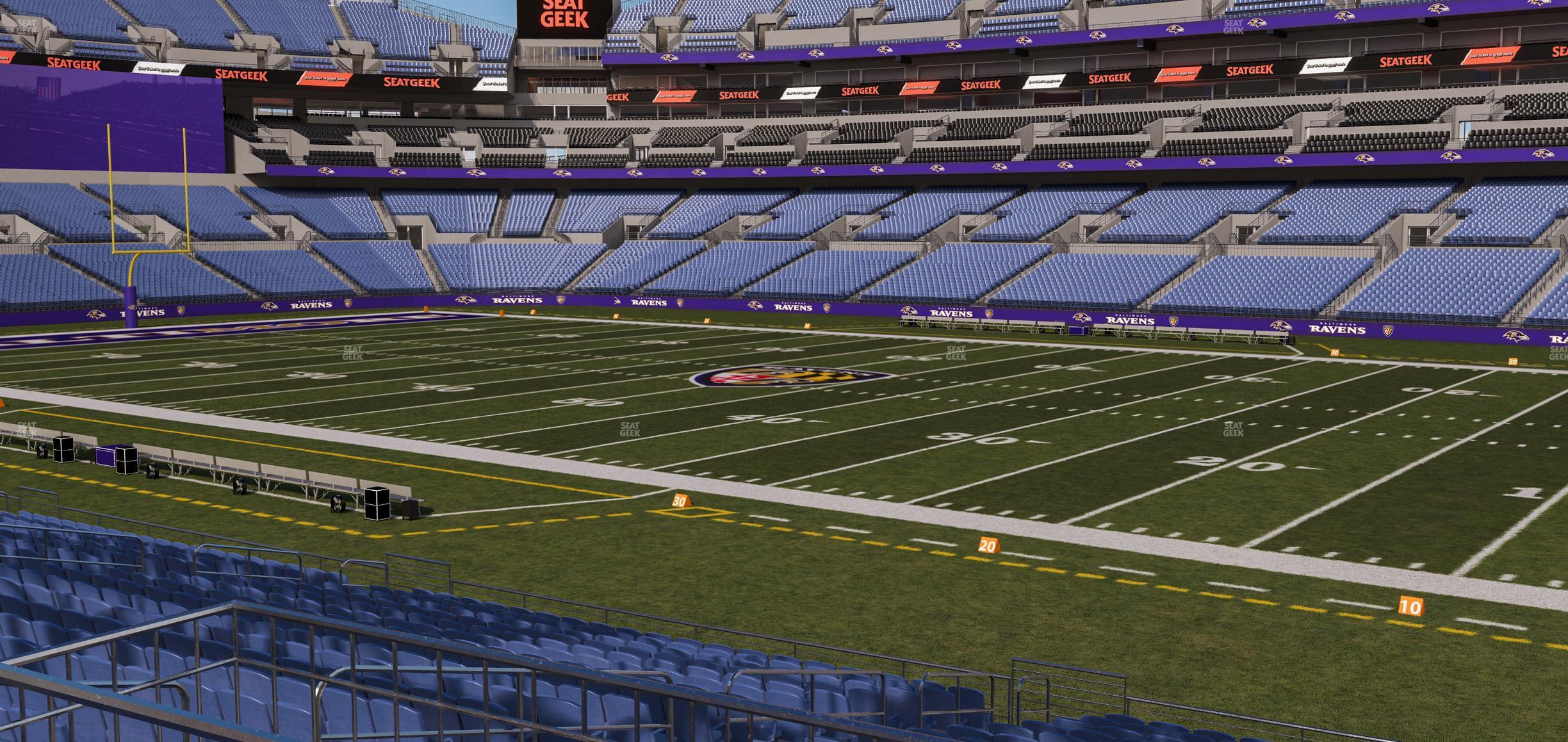 Seating view for M&T Bank Stadium Section 123