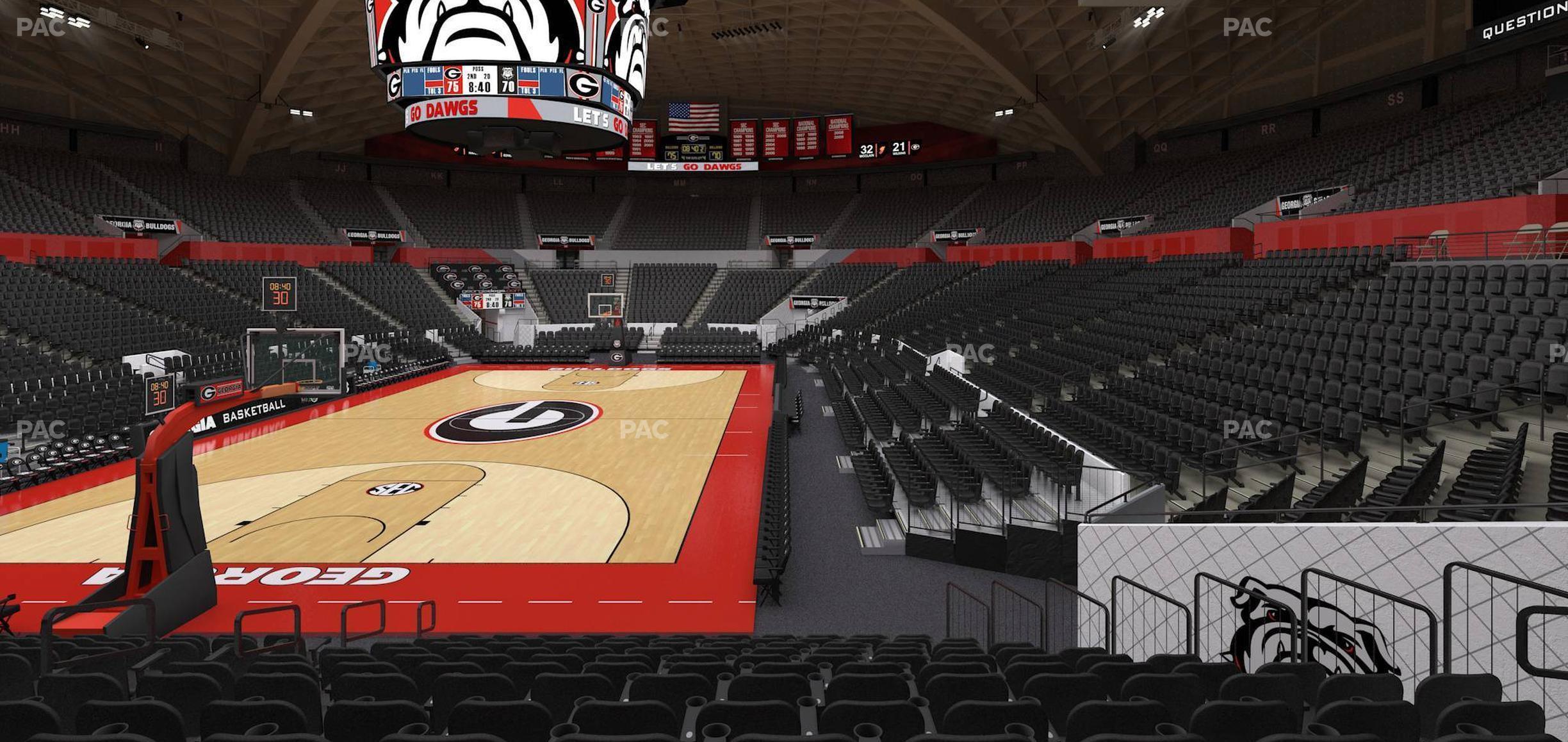 Seating view for Stegeman Coliseum Section Y