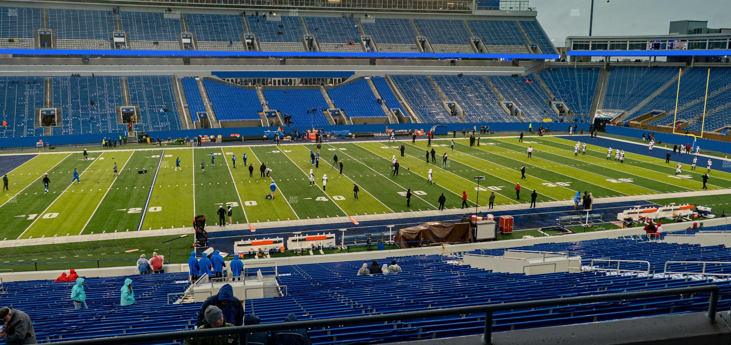 Seating view for Kroger Field Section 104