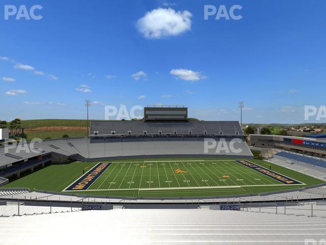 Seating view for Mountaineer Field at Milan Puskar Stadium Section 205