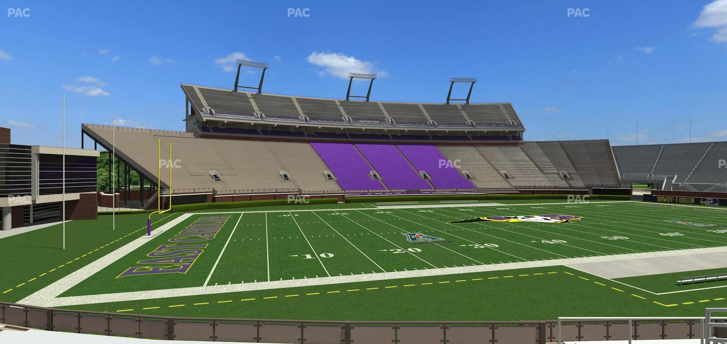 Seating view for Dowdy-Ficklen Stadium Section 9