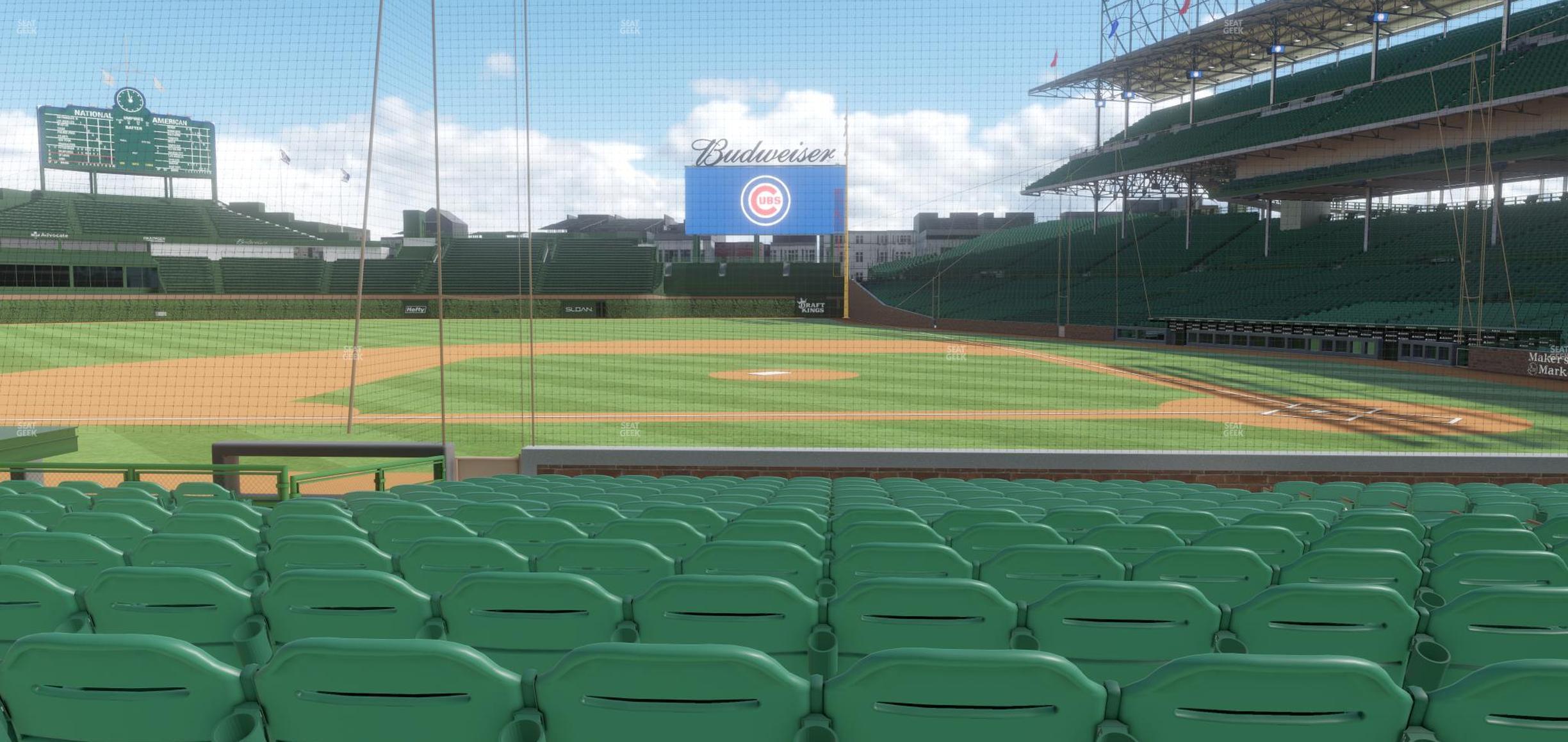 Seating view for Wrigley Field Section Club Box Home Plate 13