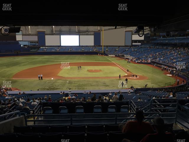 Seating view for Tropicana Field Section 113