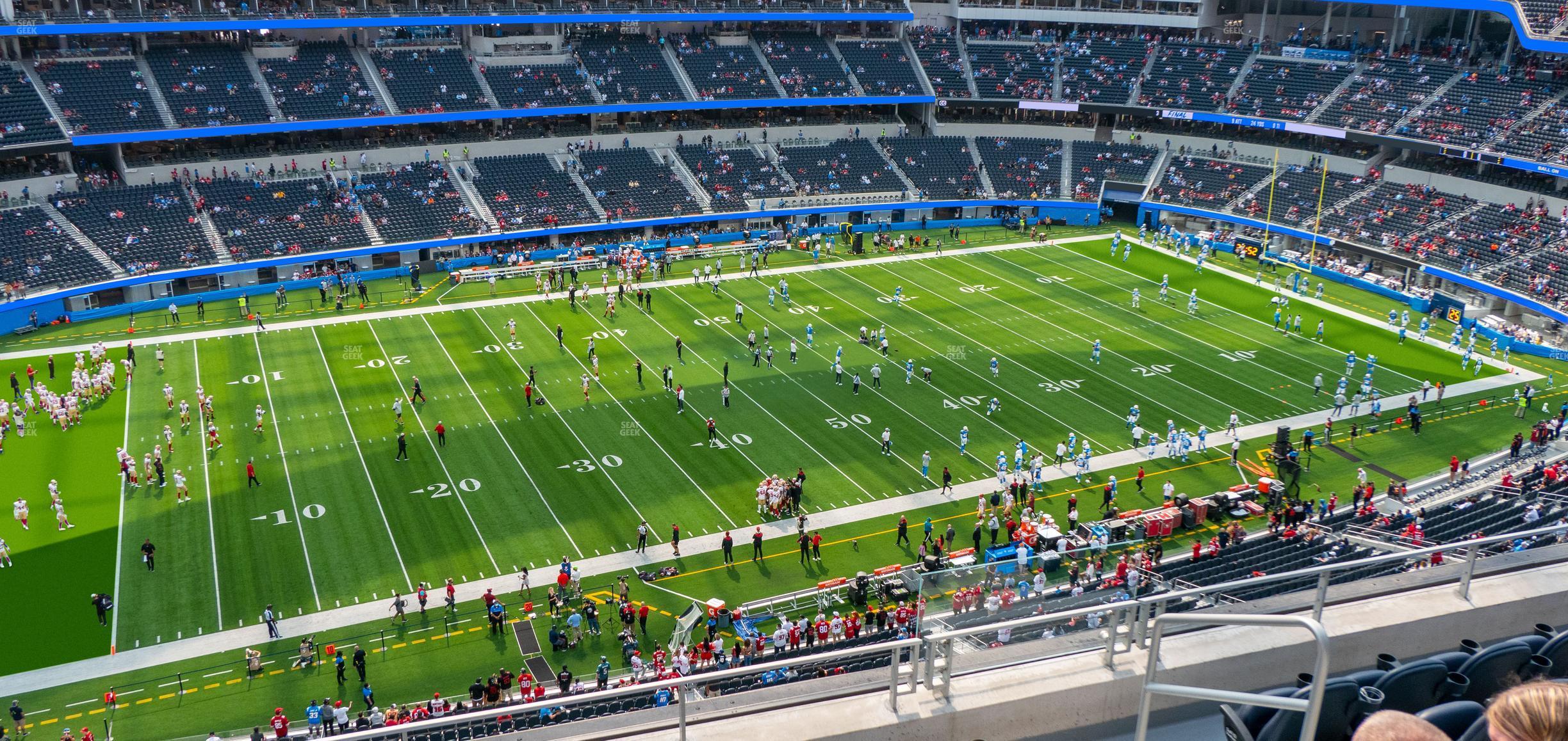 Seating view for SoFi Stadium Section 346