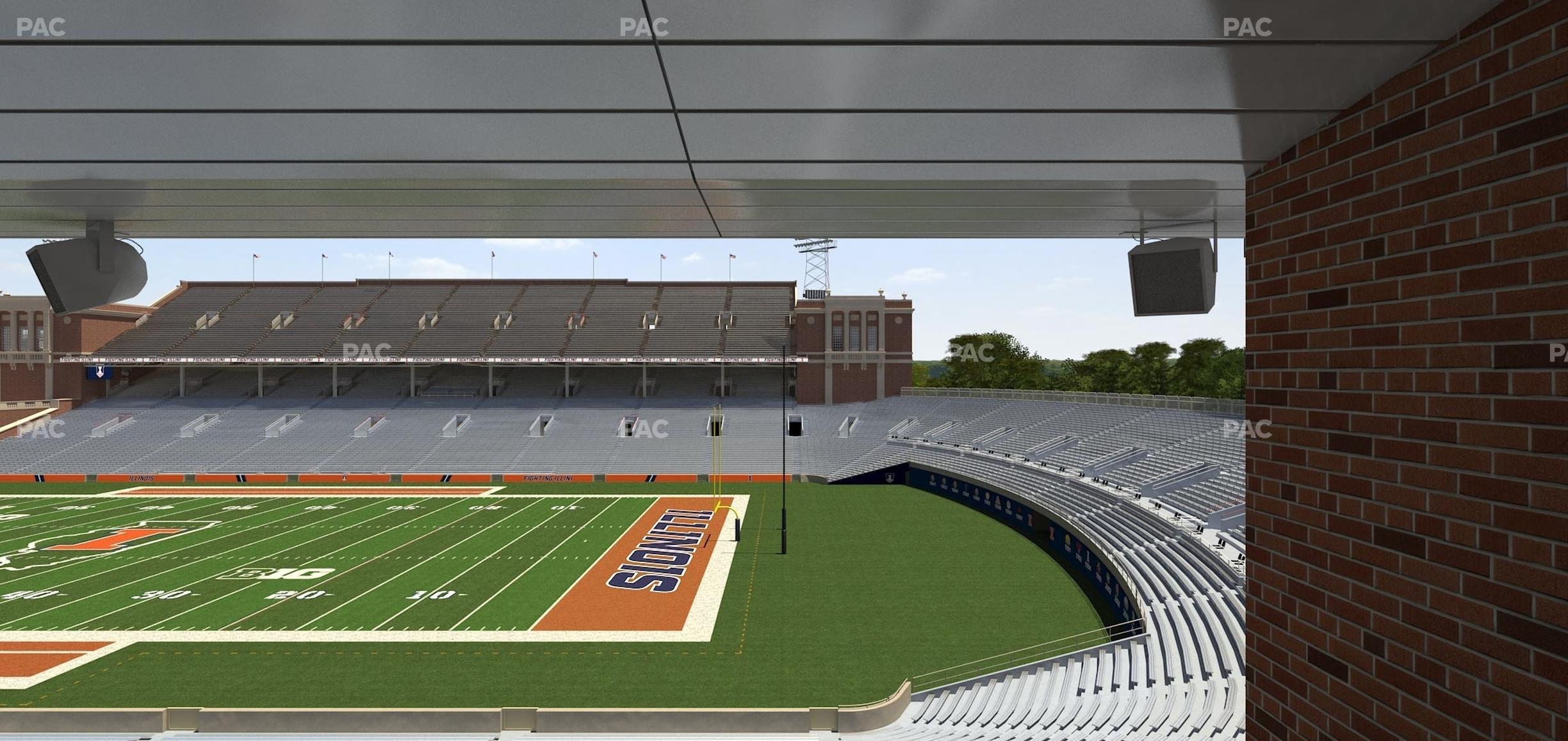 Seating view for Memorial Stadium - IL Section Colonnades Club 301