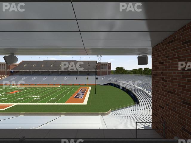 Seating view for Memorial Stadium - IL Section Colonnades Club 301