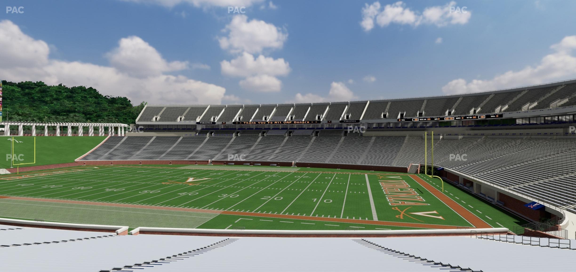 Seating view for Scott Stadium Section 122