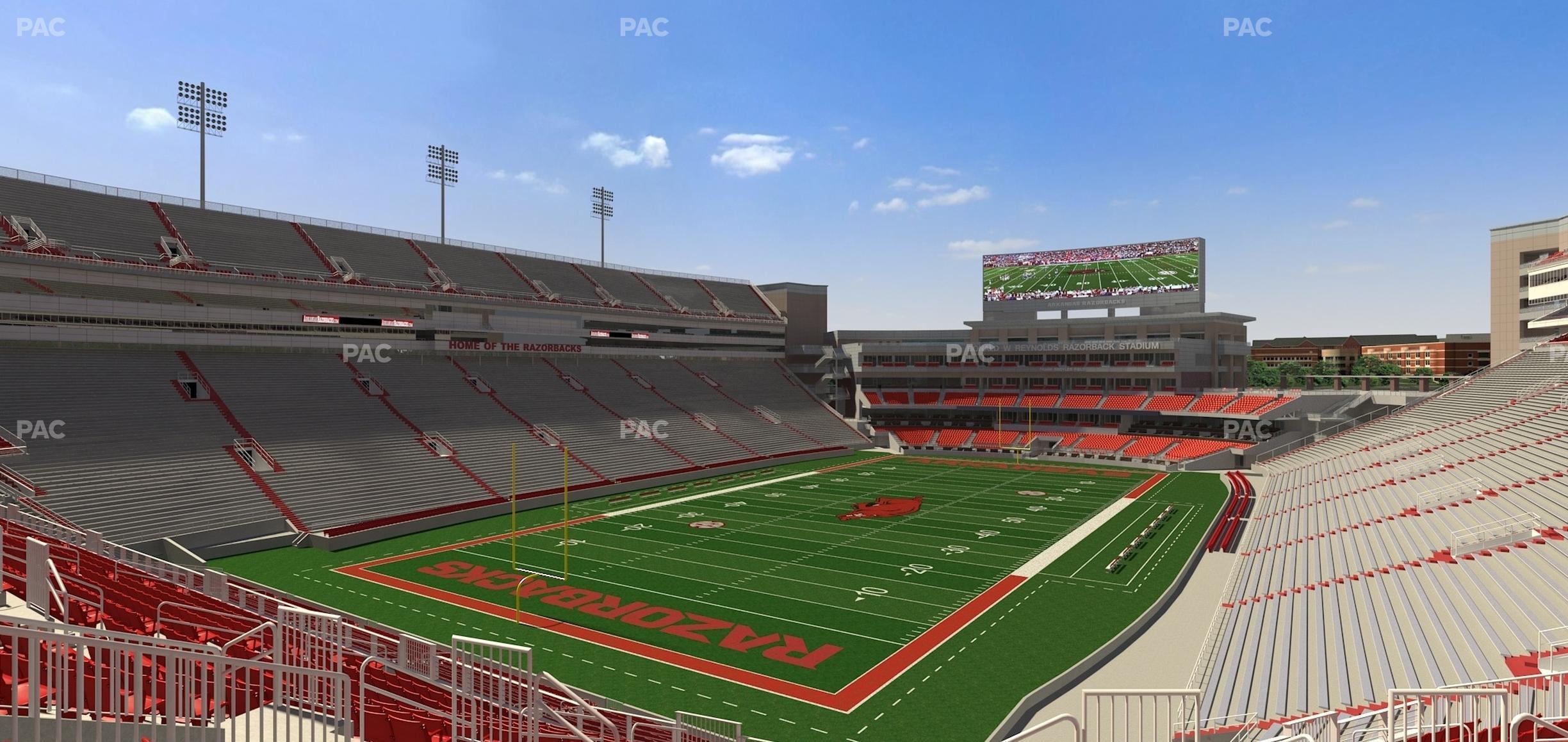 Seating view for Razorback Stadium Section 228