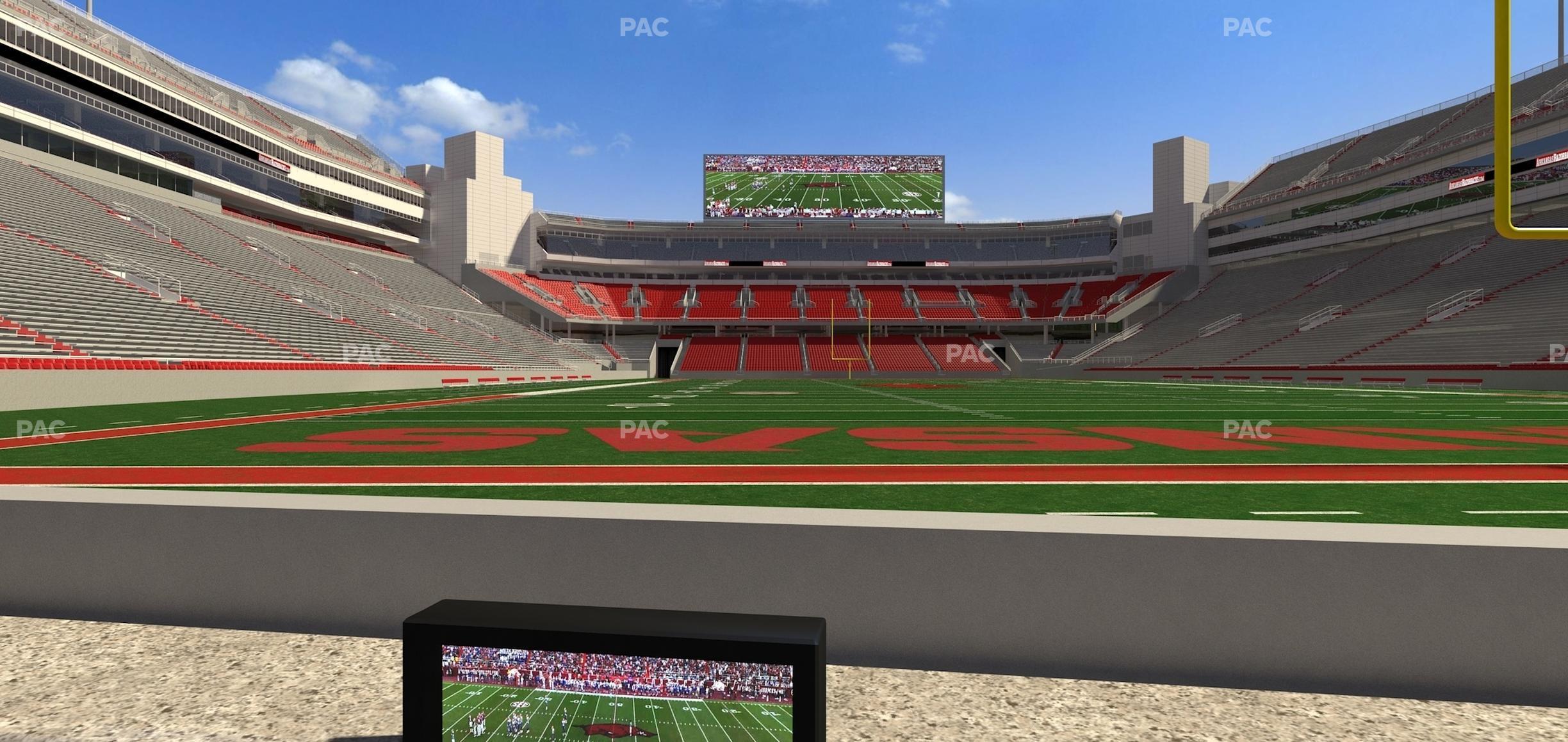 Seating view for Razorback Stadium Section Loge 15