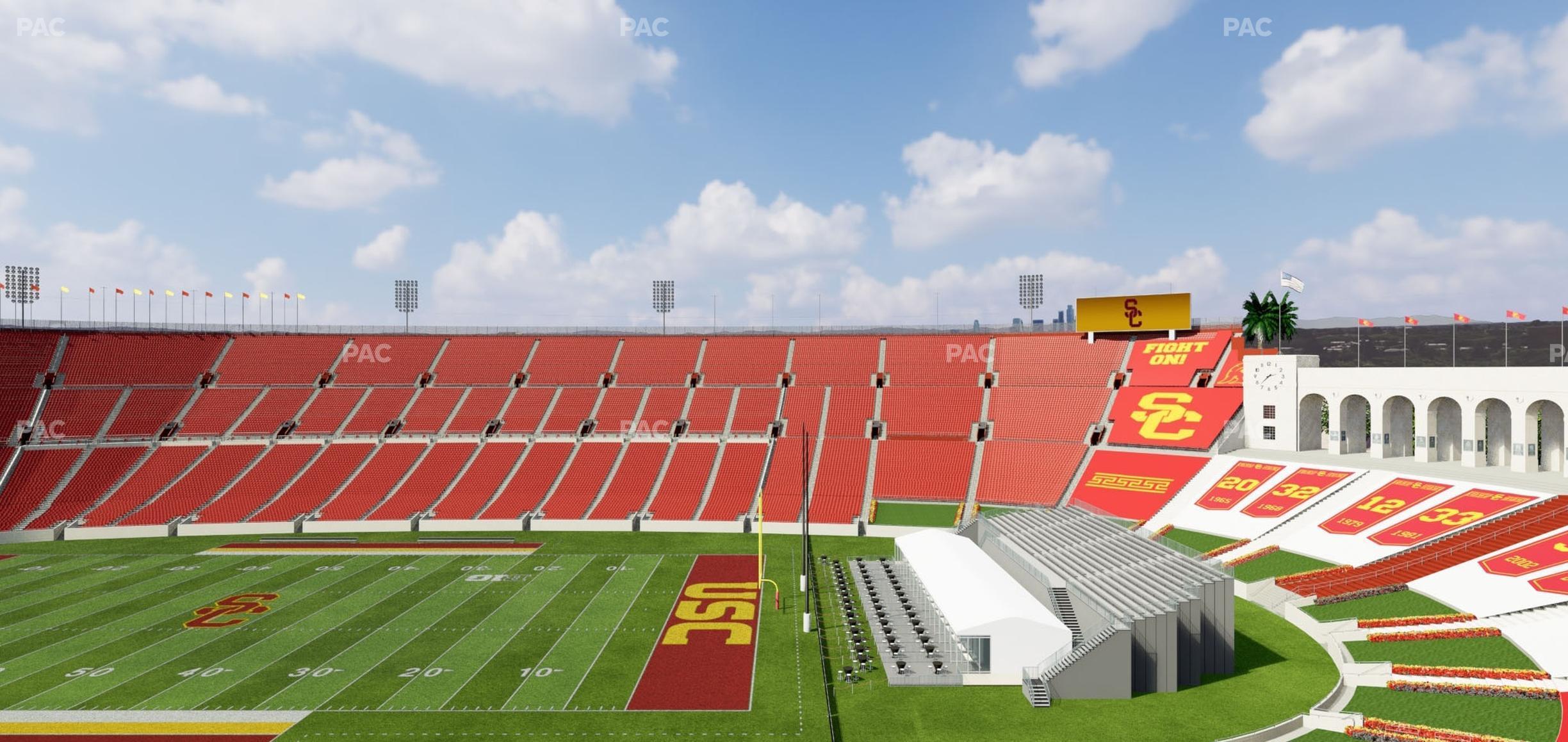 Seating view for Los Angeles Memorial Coliseum Section Deck 400