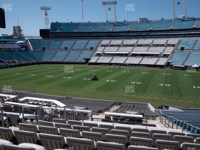 Seating view for EverBank Stadium Section Gallagher Club 134