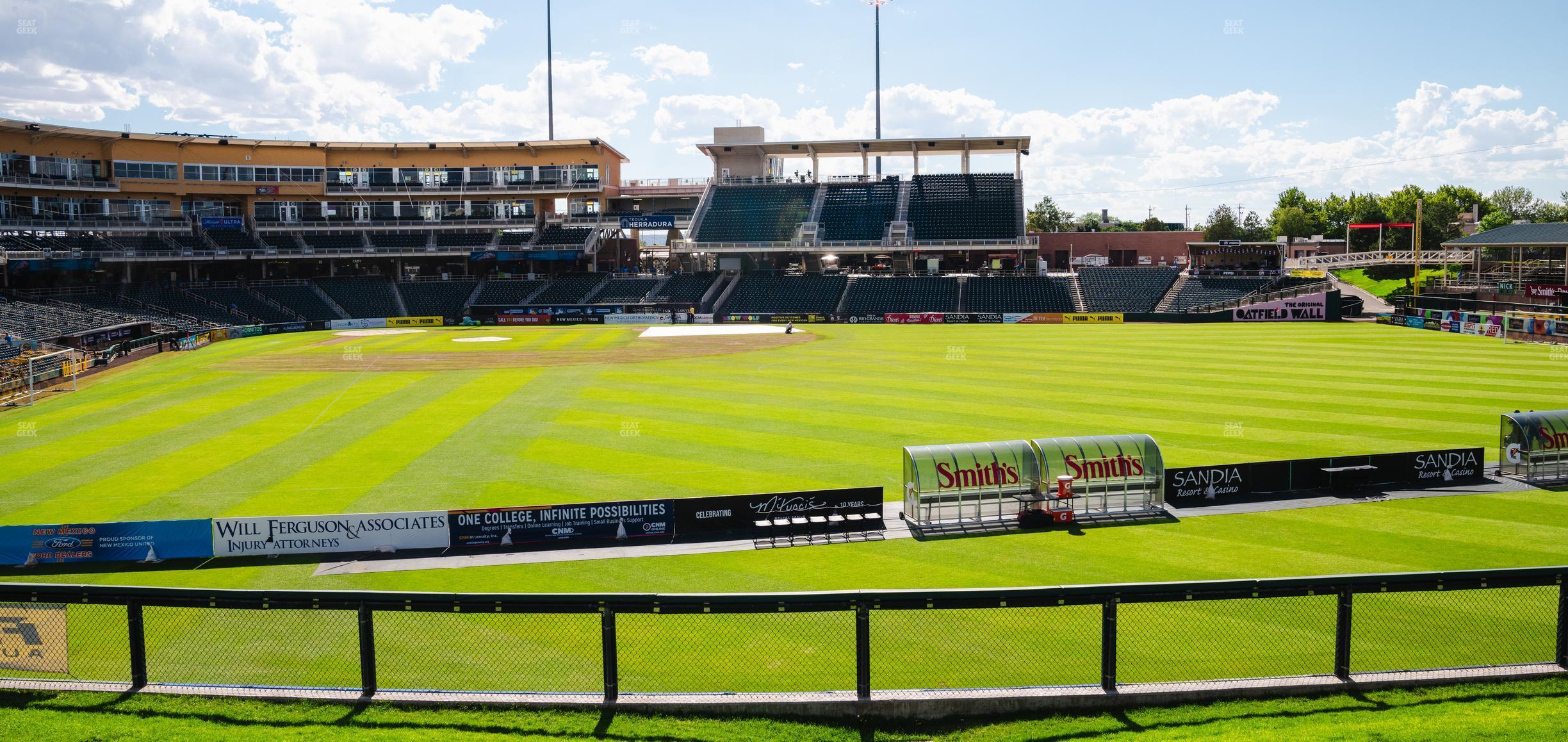 Seating view for Rio Grande Credit Union Field at Isotopes Park Section Ga Berm Seating