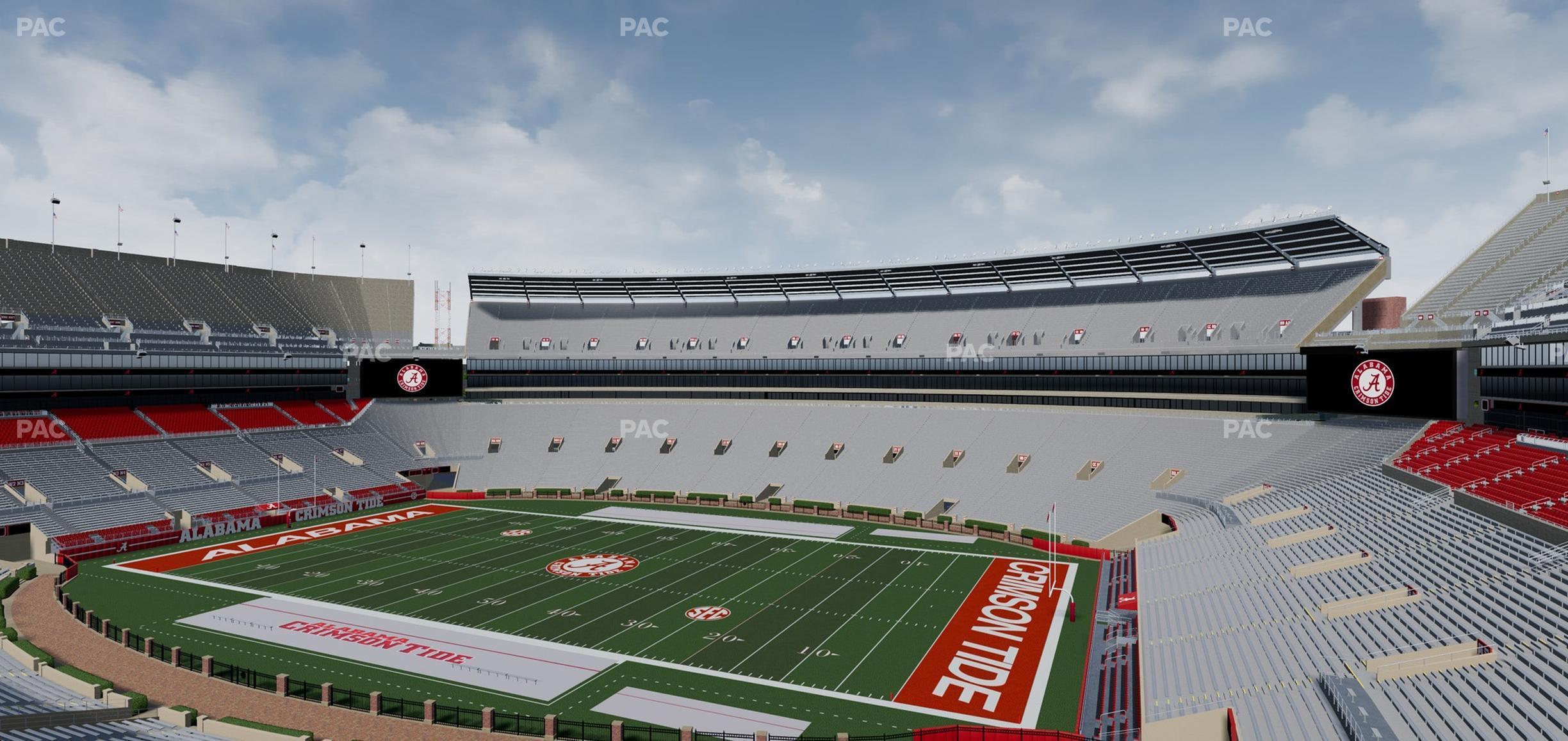 Seating view for Bryant Denny Stadium Section Champions Club 3