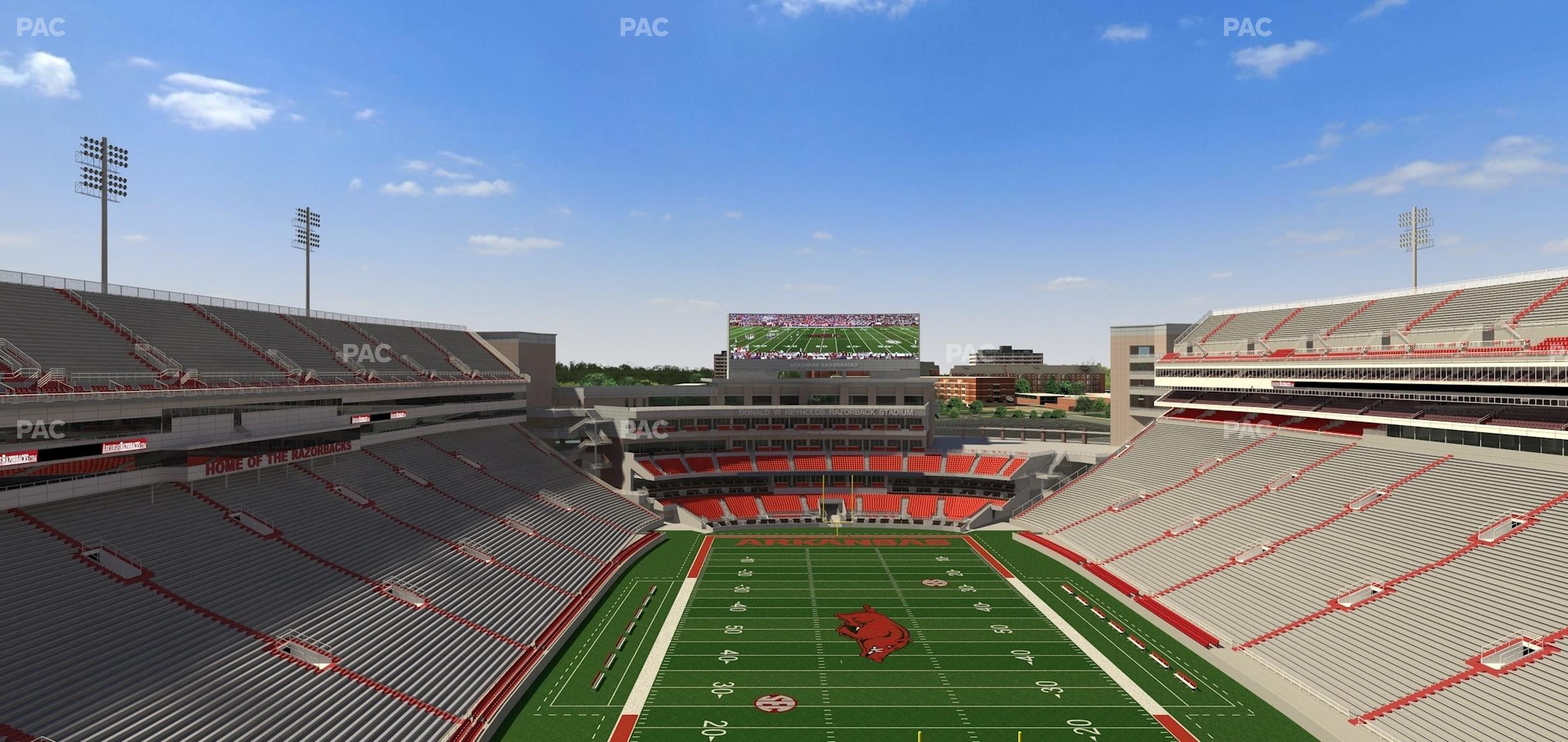 Seating view for Razorback Stadium Section 535