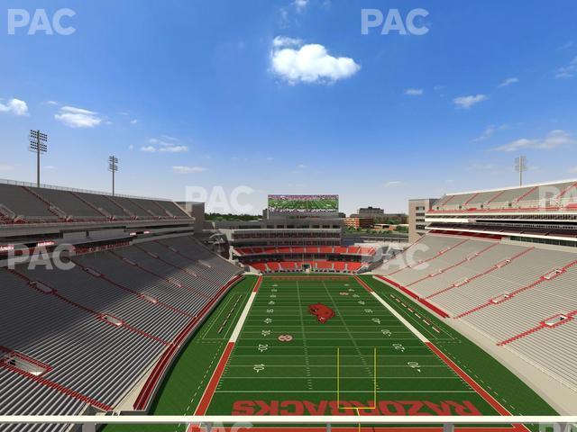 Seating view for Razorback Stadium Section 535