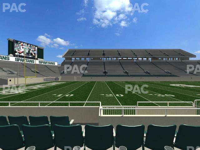 Seating view for Spartan Stadium (Michigan) Section Sideline Club 25