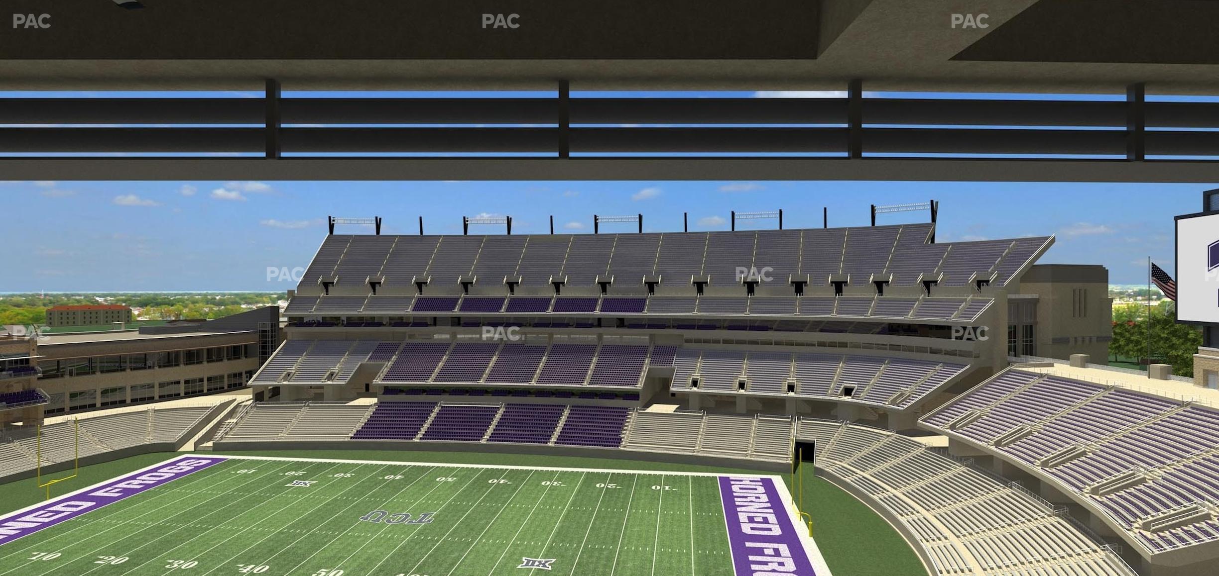 Seating view for Amon G Carter Stadium Section Legends Club 327