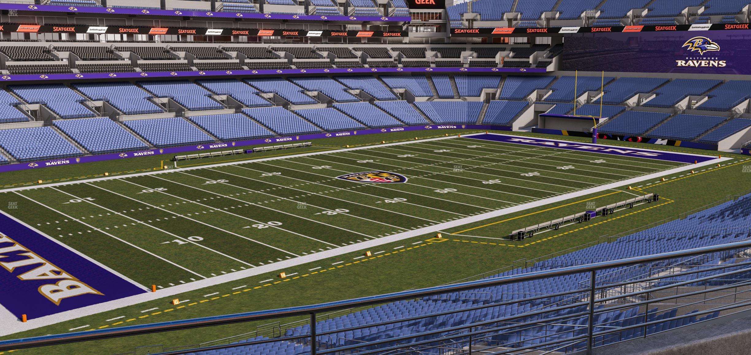 Seating view for M&T Bank Stadium Section 232