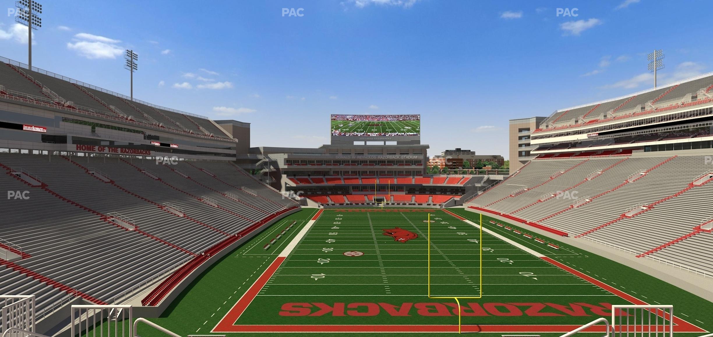 Seating view for Razorback Stadium Section 233