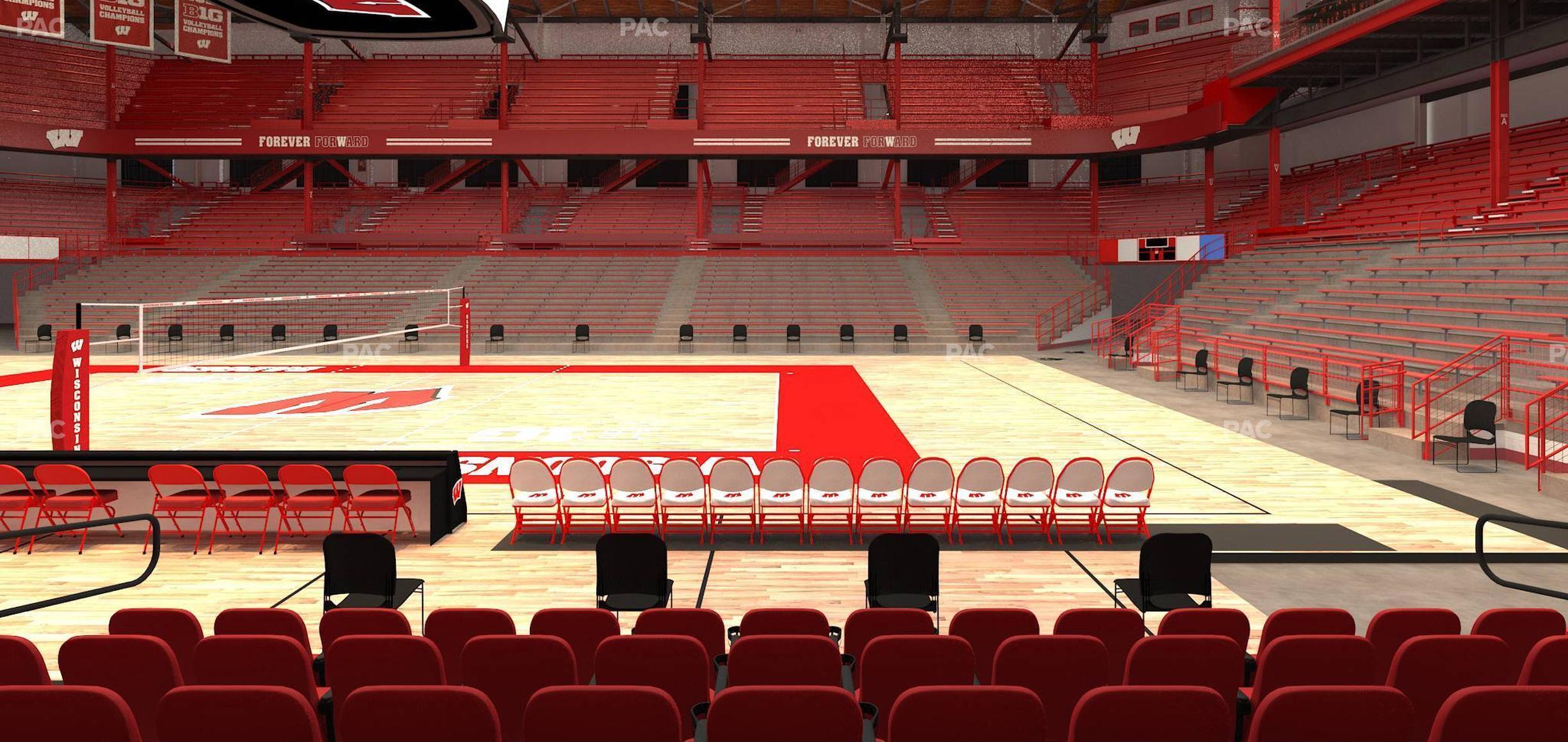 Seating view for Wisconsin Field House Section E