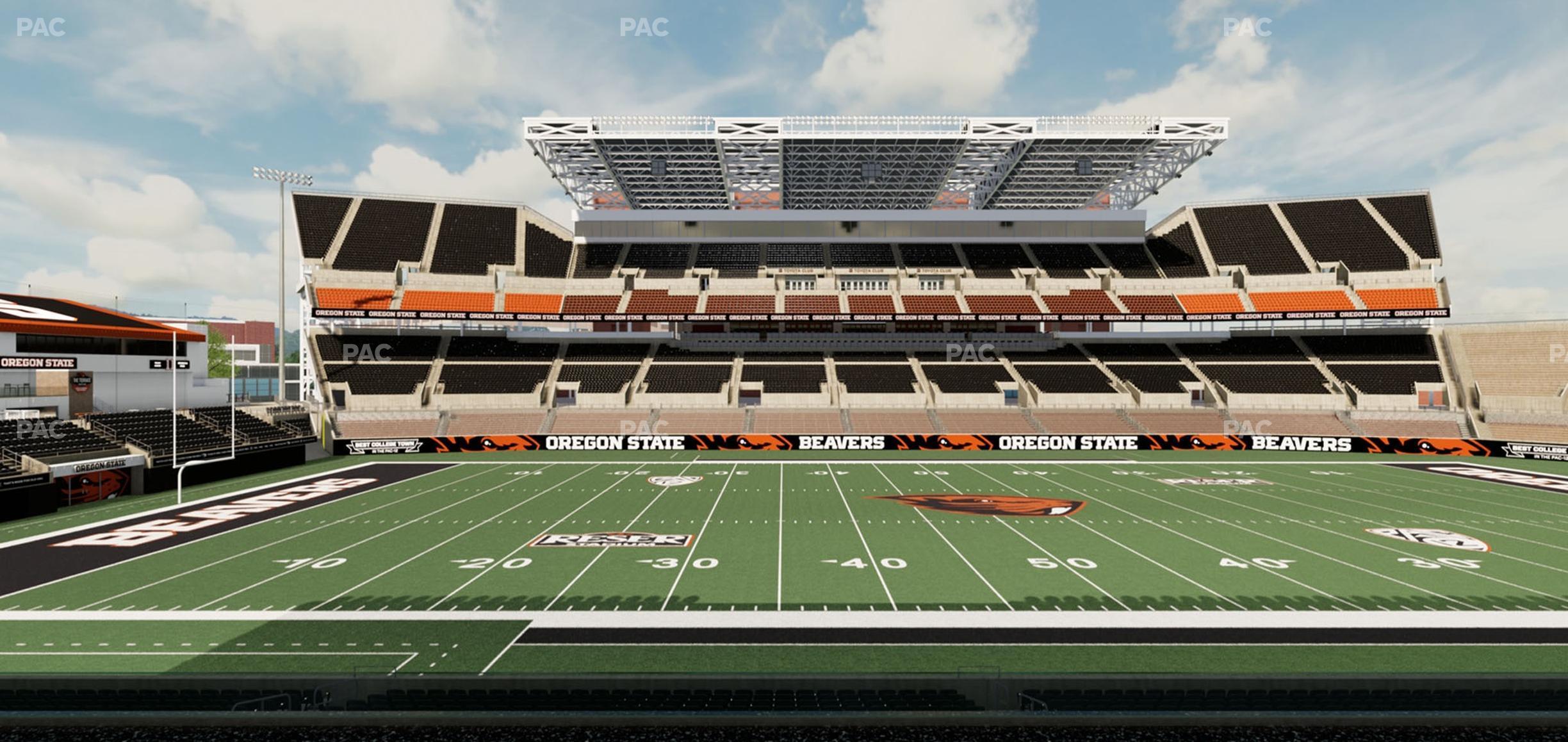 Seating view for Reser Stadium Section Box 22