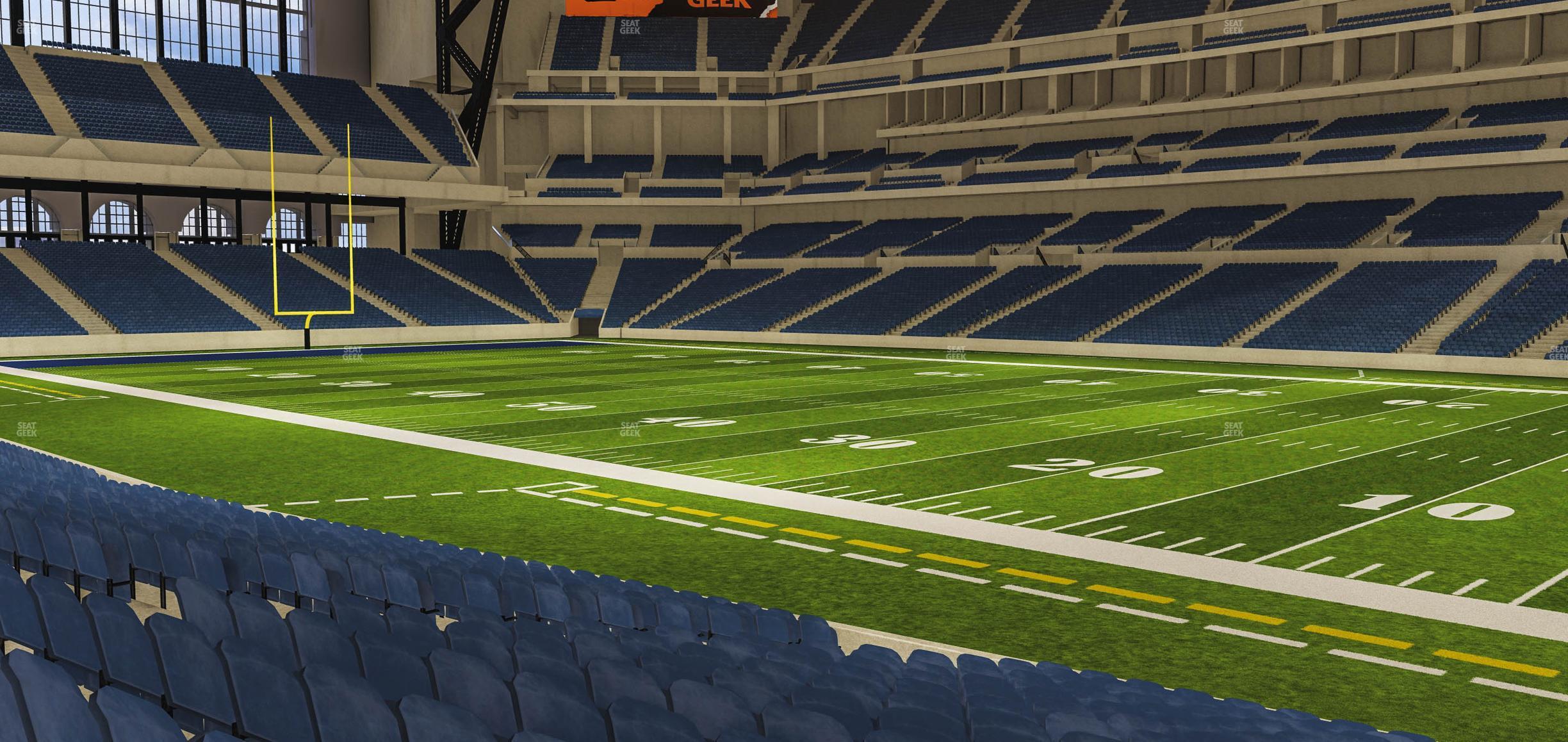 Seating view for Lucas Oil Stadium Section 136