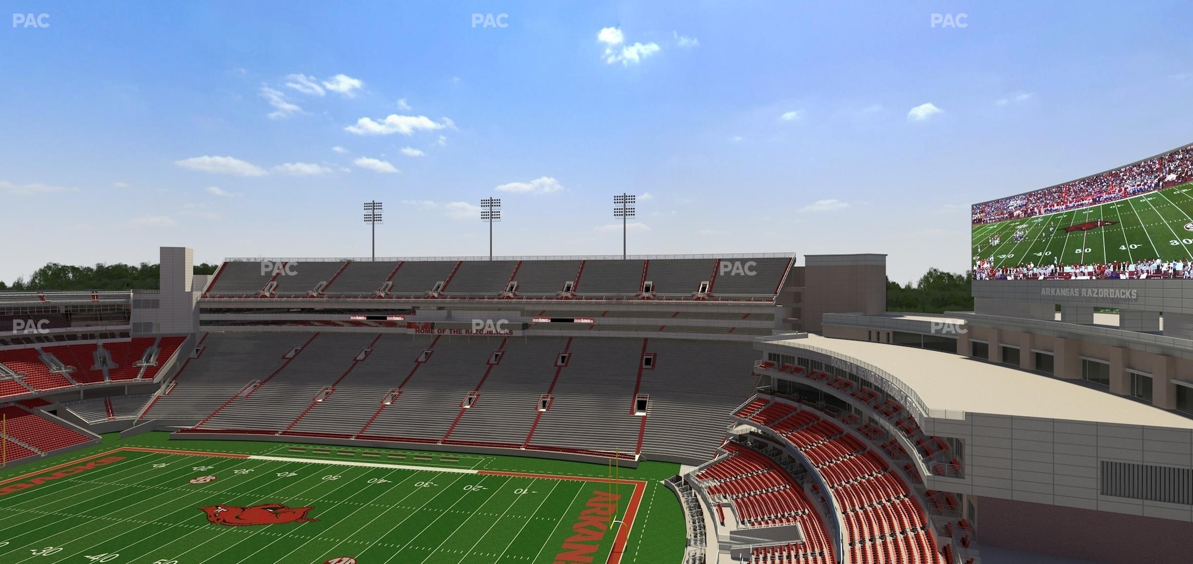 Seating view for Razorback Stadium Section 519 2