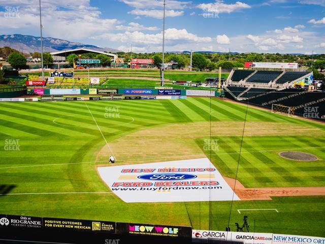 Seating view for Rio Grande Credit Union Field at Isotopes Park Section 201