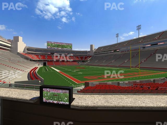 Seating view for Razorback Stadium Section Loge 51