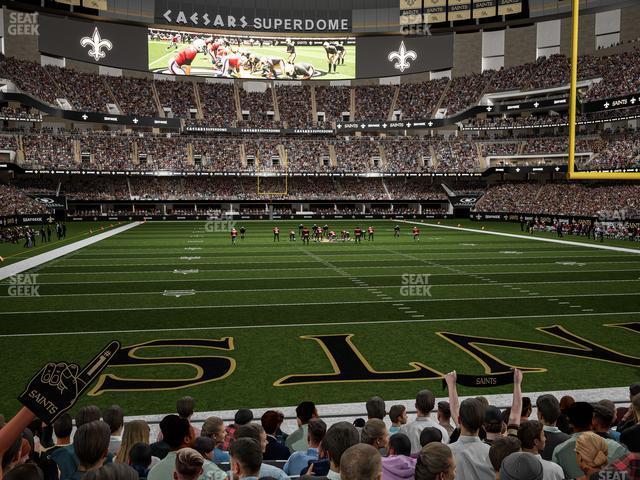 Seating view for Caesars Superdome Section 129