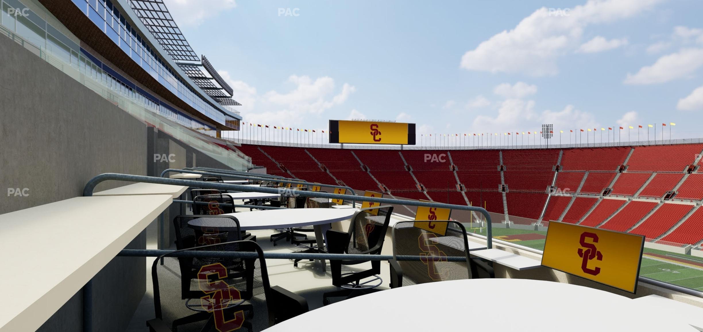 Seating view for Los Angeles Memorial Coliseum Section Loge 402