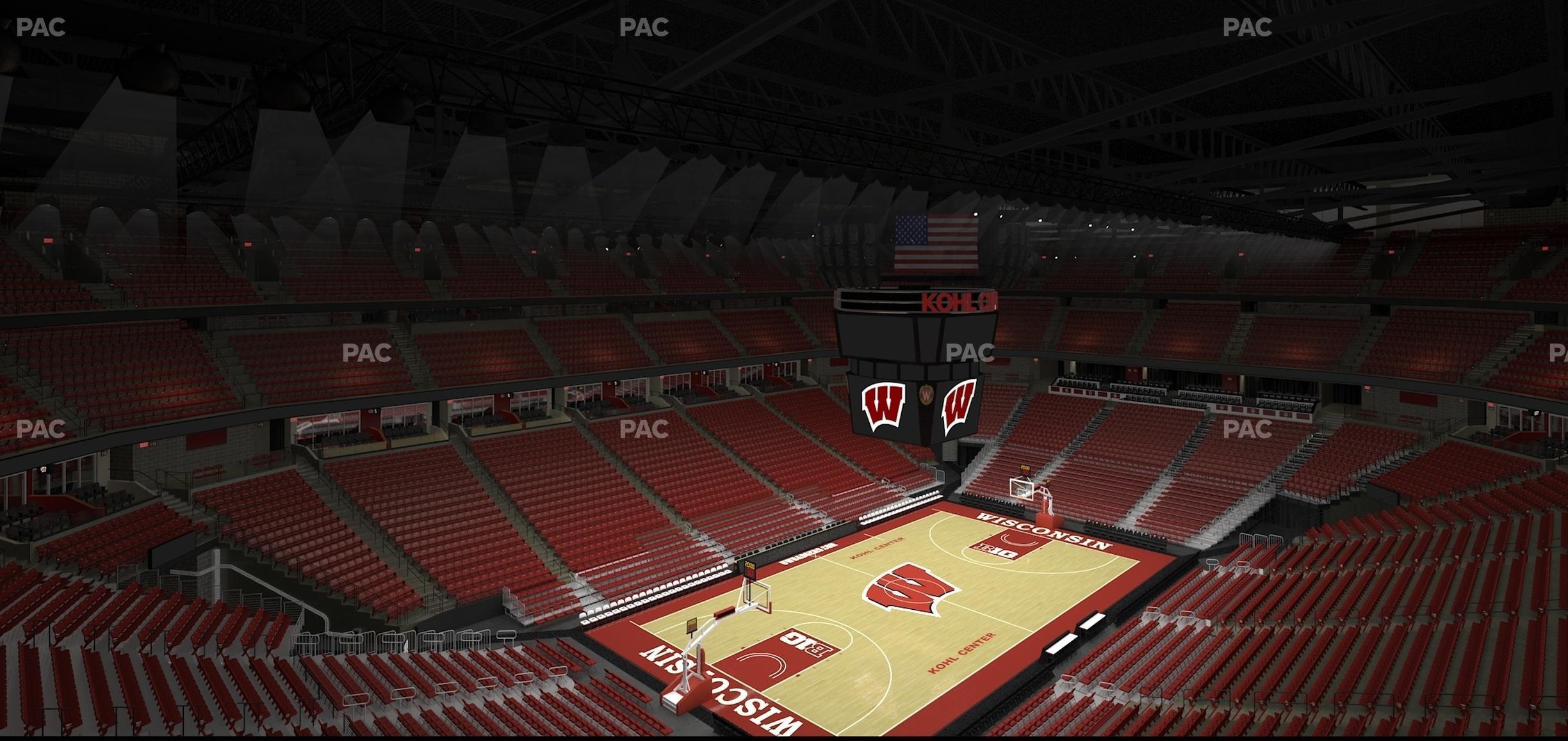 Seating view for Kohl Center Section 312