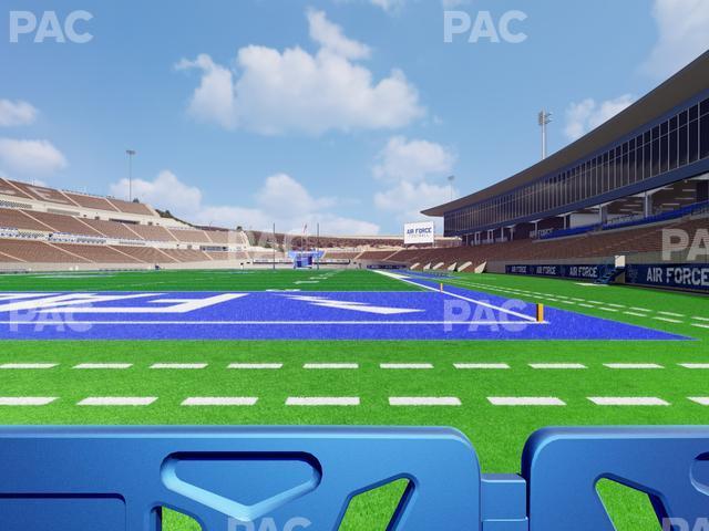 Seating view for Falcon Stadium Section Field Box 1