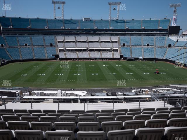 Seating view for EverBank Stadium Section Gallagher Club 237