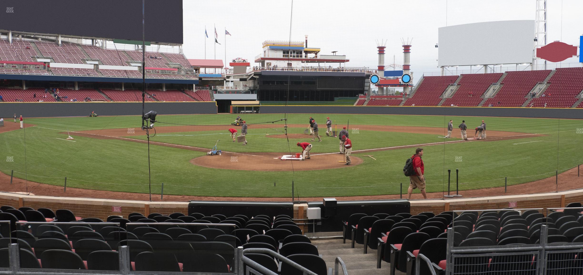 Seating view for Great American Ball Park Section Scout Box 23