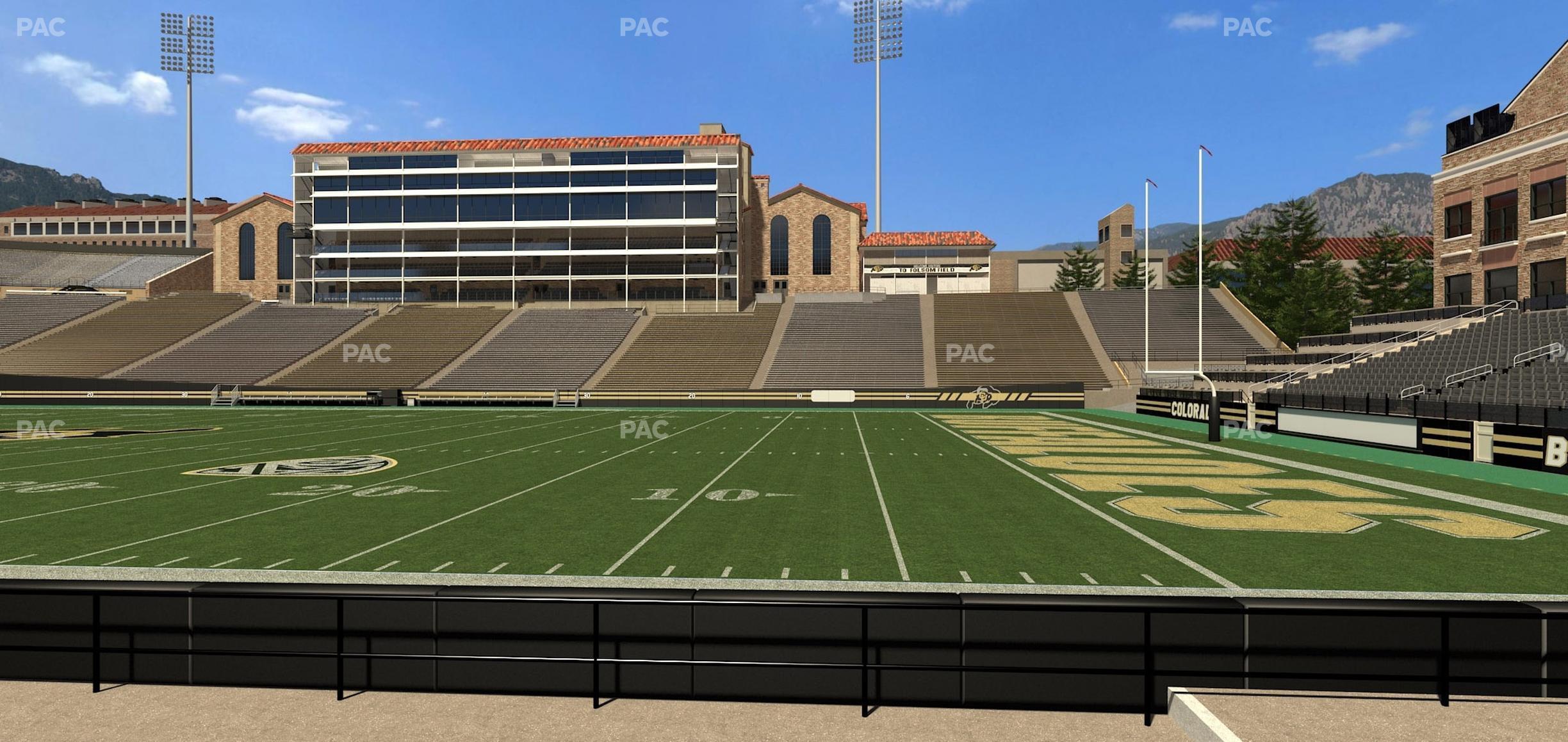 Seating view for Folsom Field Section 120