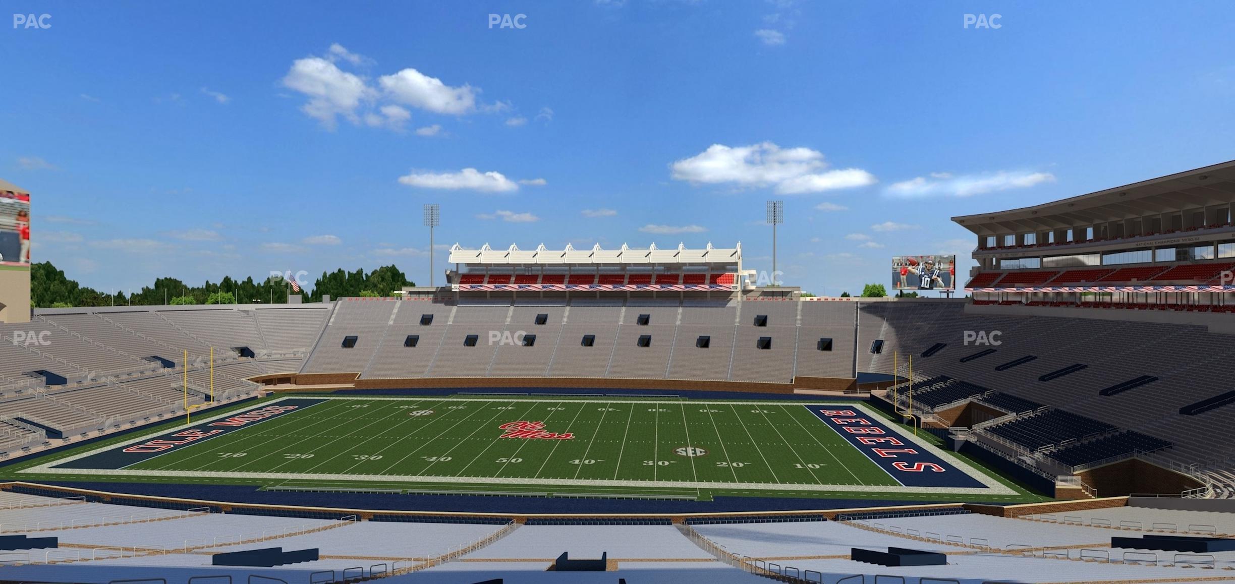 Seating view for Vaught Hemingway Stadium Section West Chairbacks 3