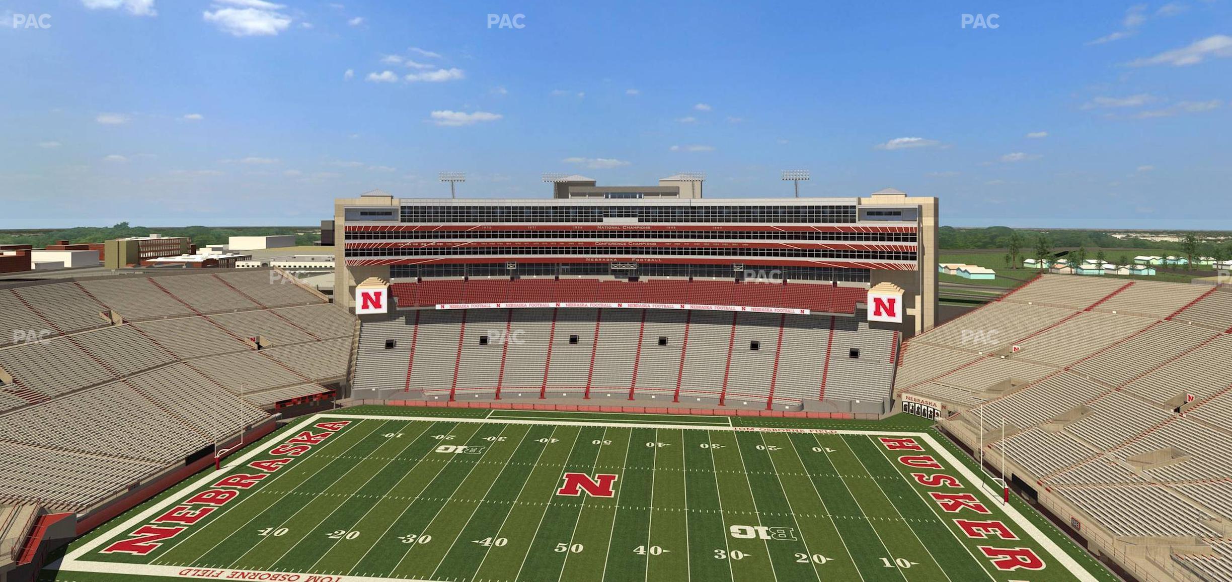 Seating view for Memorial Stadium Nebraska Section 606