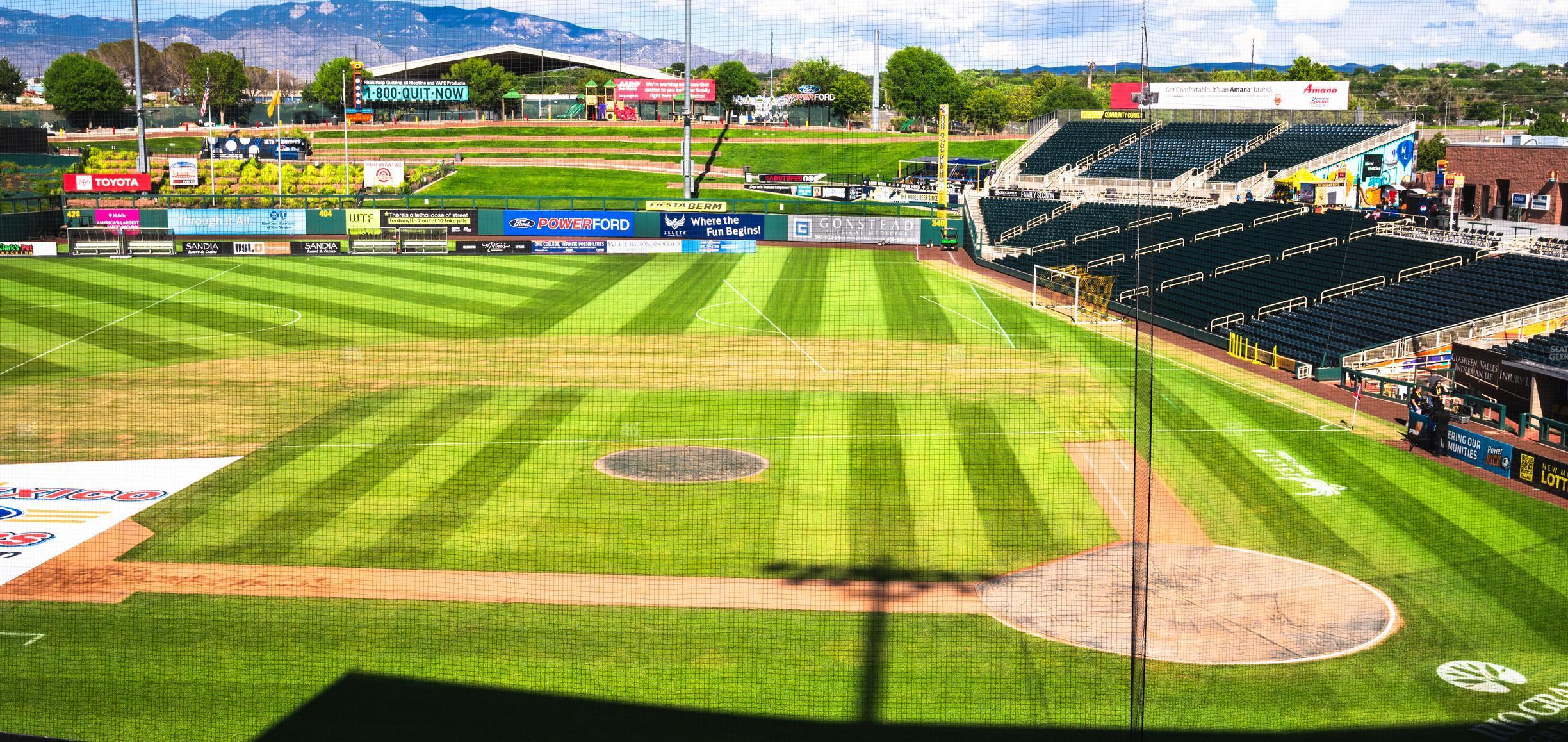 Seating view for Rio Grande Credit Union Field at Isotopes Park Section Club 309