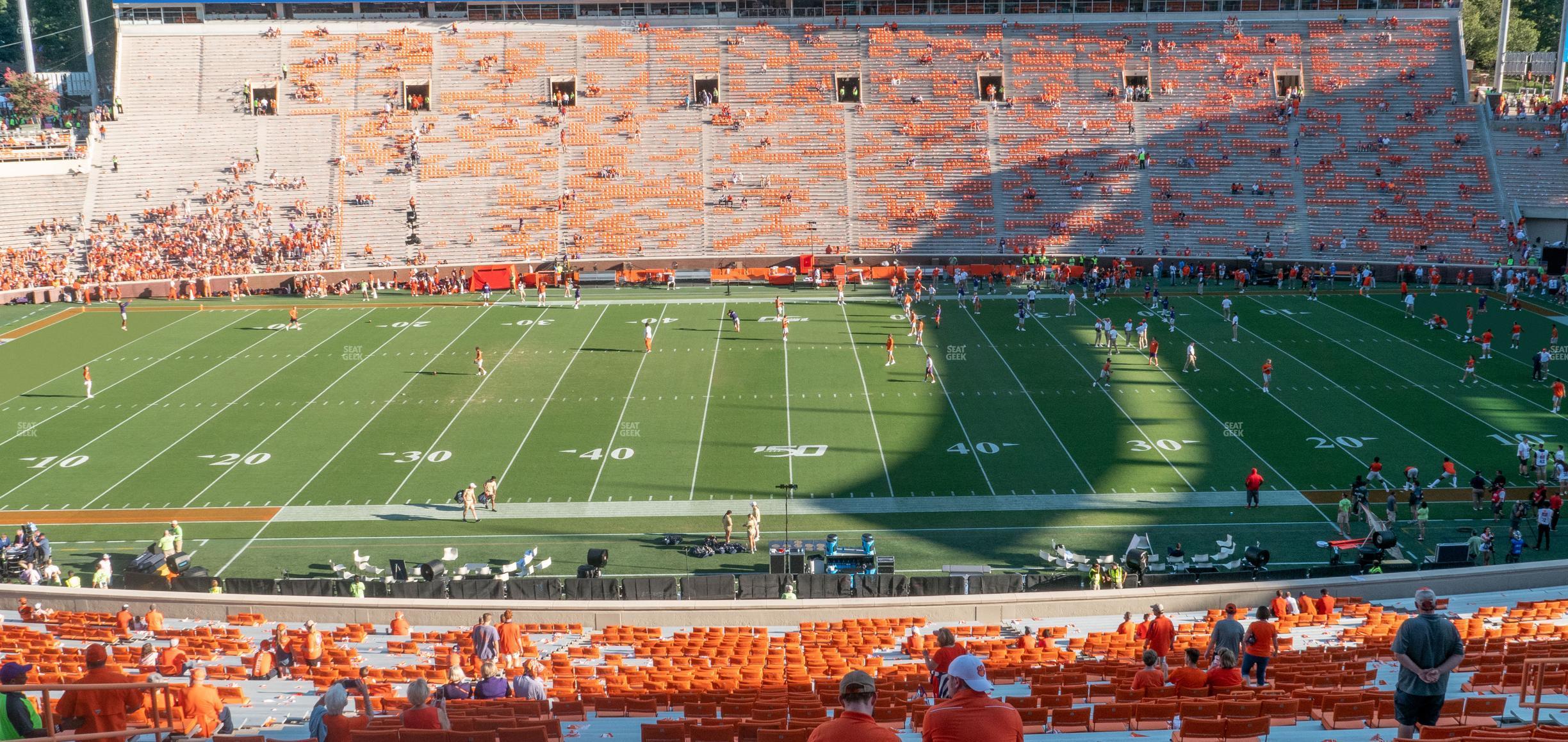 Seating view for Clemson Memorial Stadium Section Uo