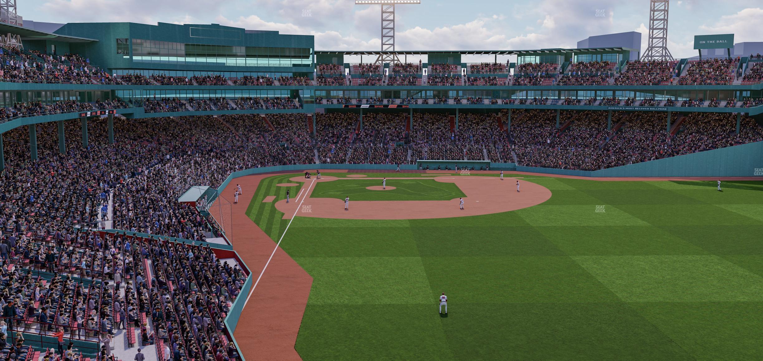 Seating view for Fenway Park Section Right Field Roof Deck Table 208