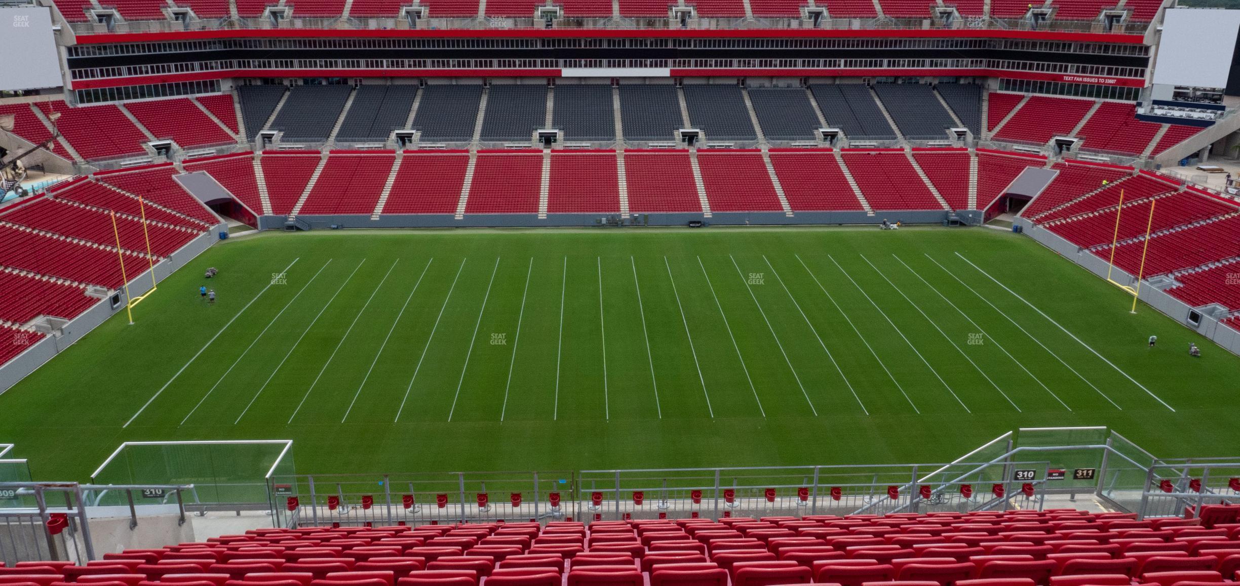 Seating view for Raymond James Stadium Section 310