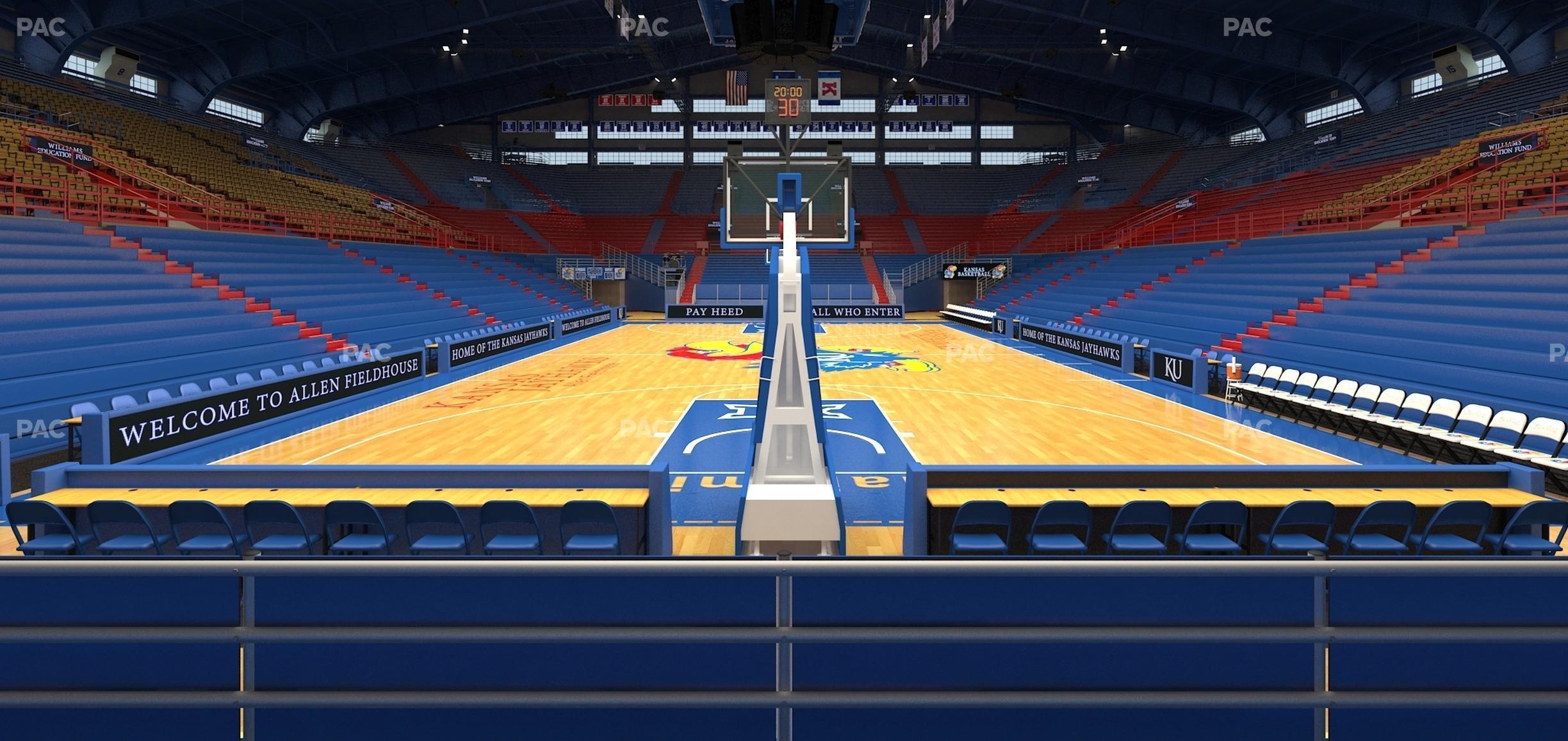 Seating view for Allen Fieldhouse Section B Ada