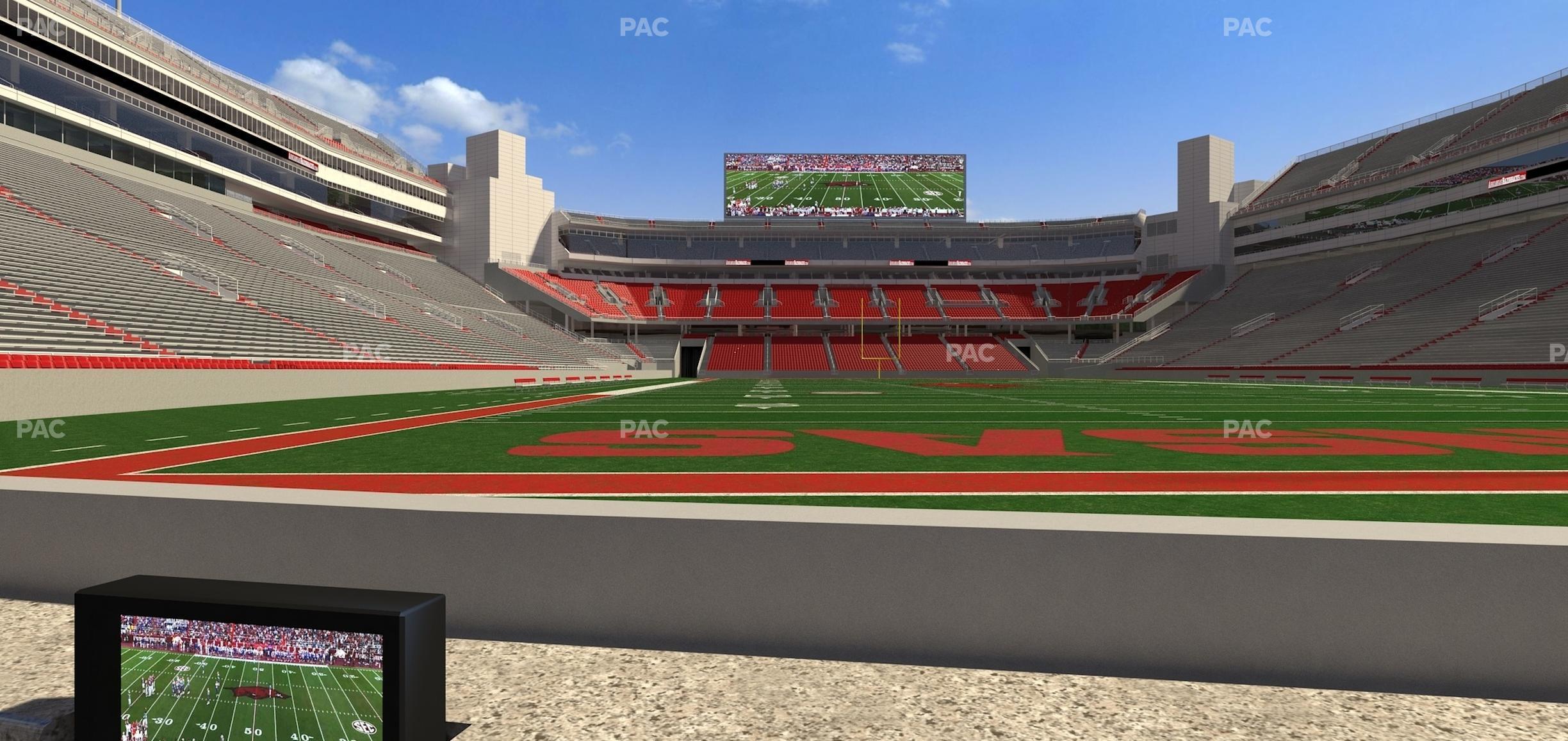 Seating view for Razorback Stadium Section Loge 17